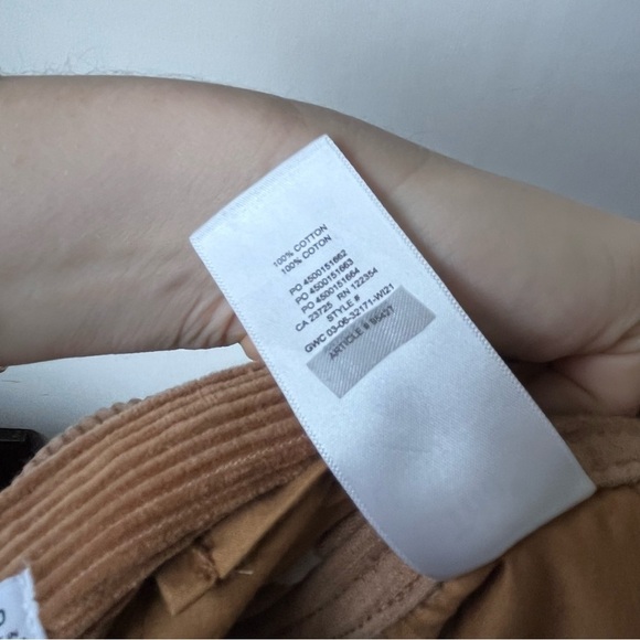 Aritzia TNA Chateau Brown Corduroy Jogger Pants 00 - Picture 9 of 9